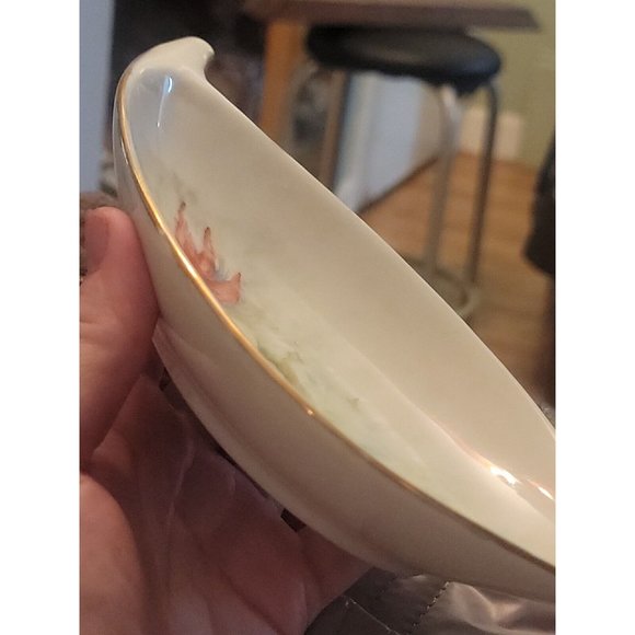 Handpainted And Signed J. Kirby 1967 Limoges Dresser Tray Charger Poinsettia - Picture 7 of 10